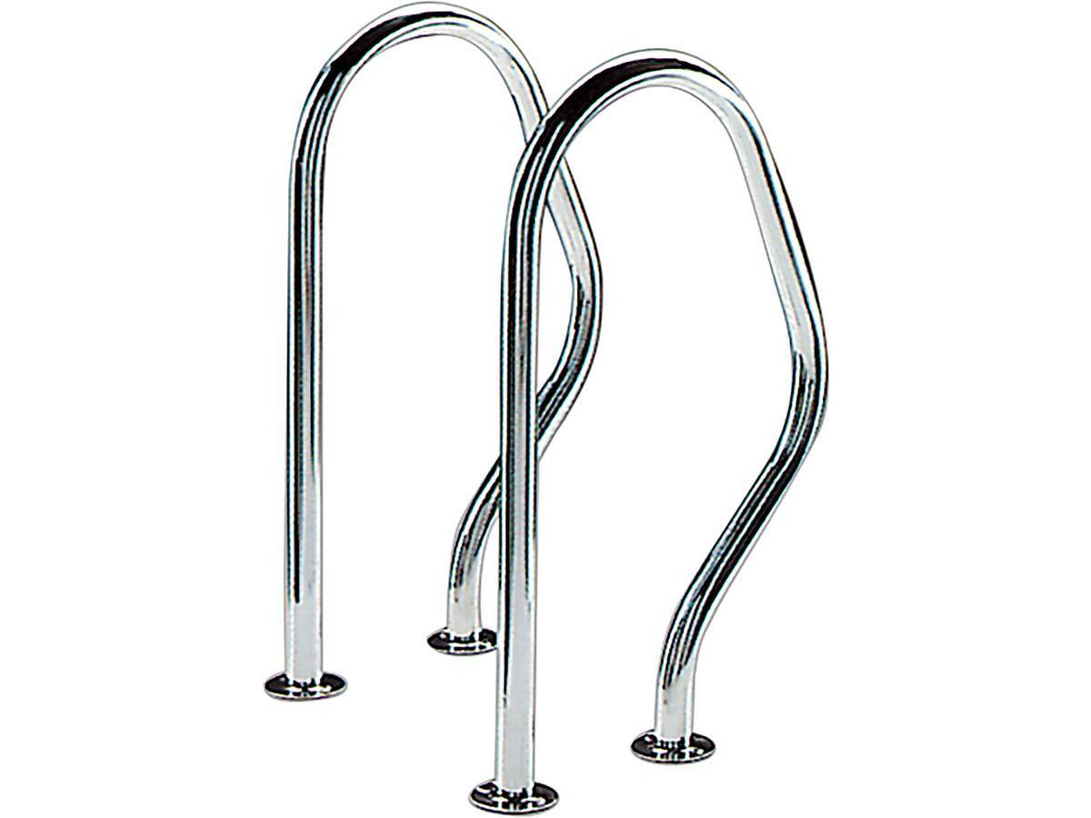 Sorties De Bain Pour Piscine - 47 X 80 Cm - Inox - A Visser -habitat Et Jardin