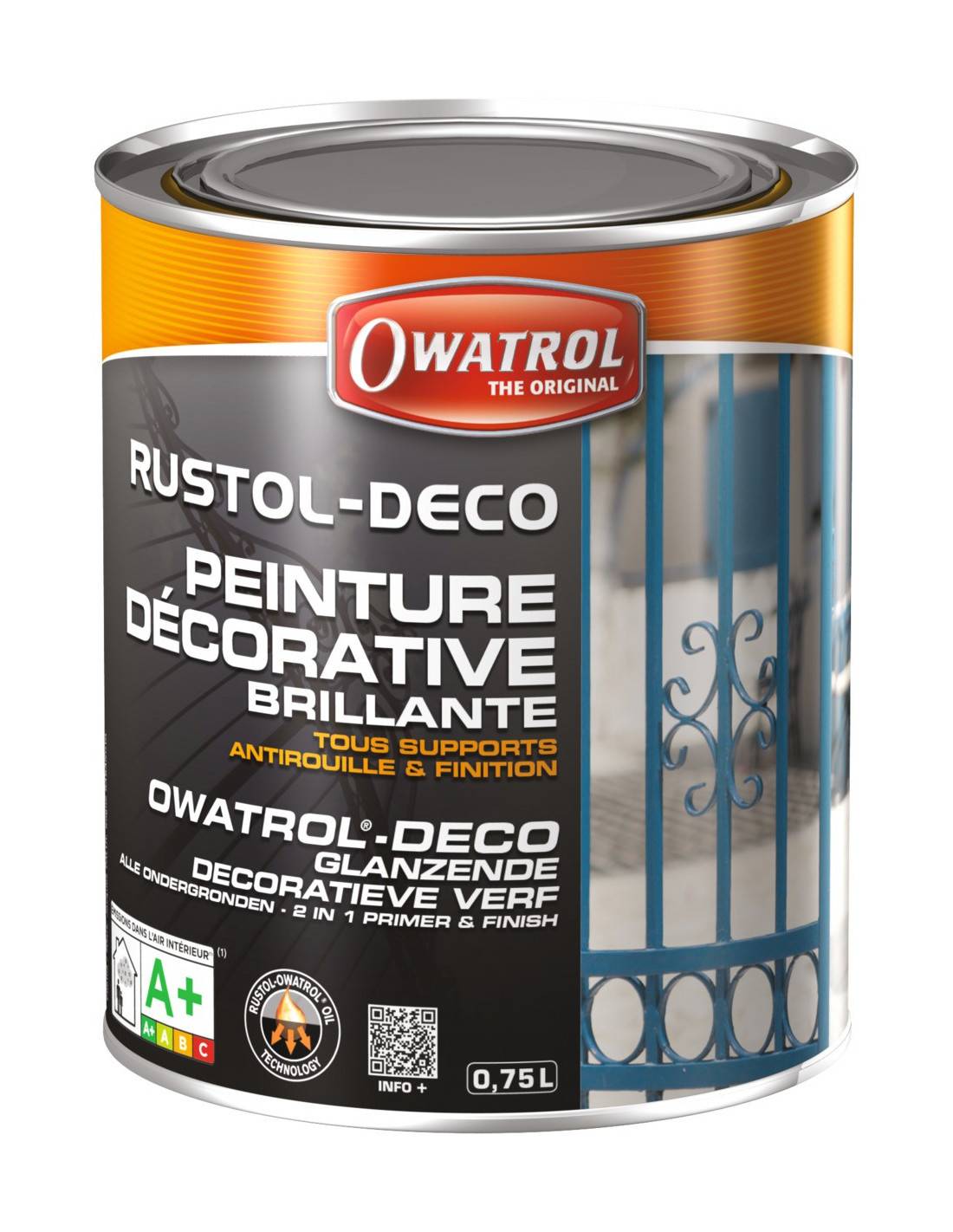 Owatrol - Peinture Rustol Déco 750 Ml – Noir