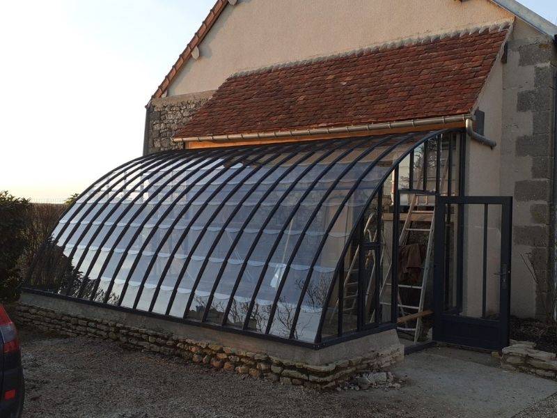 Serre en tuile de verre à l'ancienne - Margot Soubassement - Aluminium -10m² - mars rouille - L'atelier Des Serres - Image 3