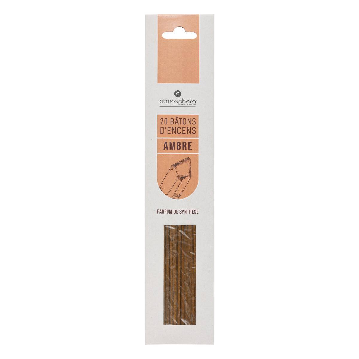 Atmosphera - Lot de 20 bâtons d'encens ambre H25cm - Atmosphera Créateur d'intérieur - Image 2