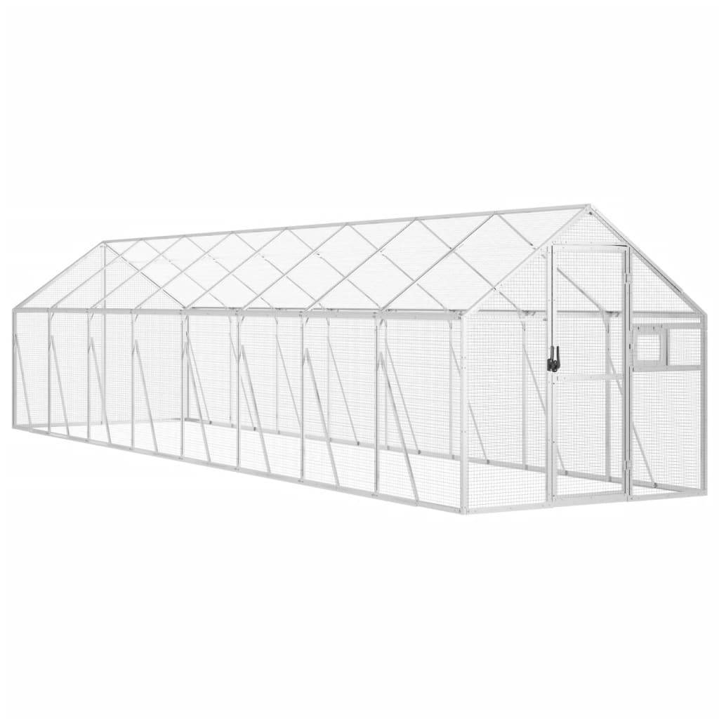 Grande Cage Aluminium Géante Élevage Argent 179x800x185cm - ComfortXL Outdoor Living - Image 2