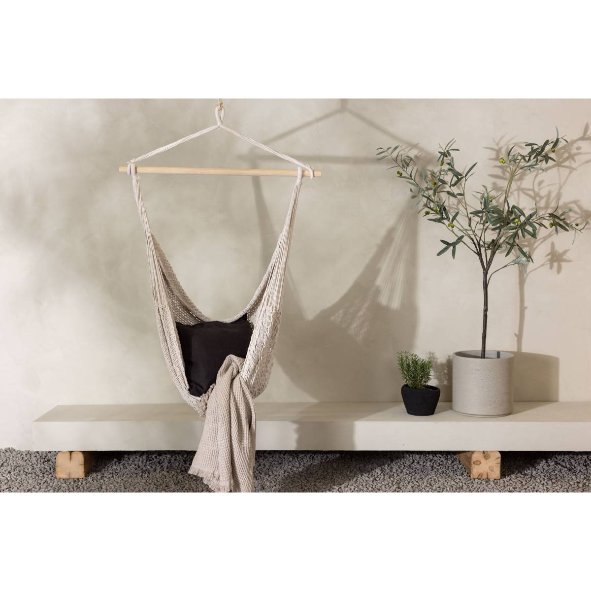 Paris Prix - Fauteuil Suspendu en Tissu "Kalino" 135cm Naturel - Image 9