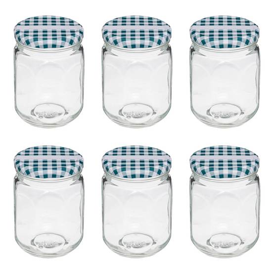 Lot de 6 Pots à Confiture en Verre "Jarro" 0,5L Transparent - Image 1