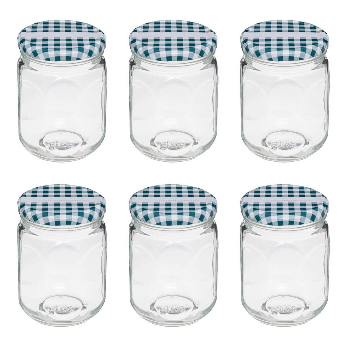 Lot de 6 Pots à Confiture en Verre "Jarro" 0,5L Transparent - Image 1