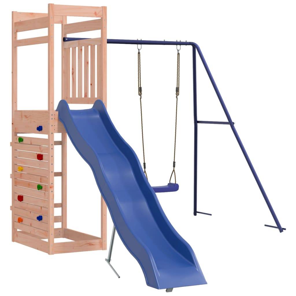 Helloshop26 - Aire de jeux d'extérieur balançoires toboggan portiques robuste jeux jardin 246 x 349 x 207 cm bois massif de douglas - Image 3