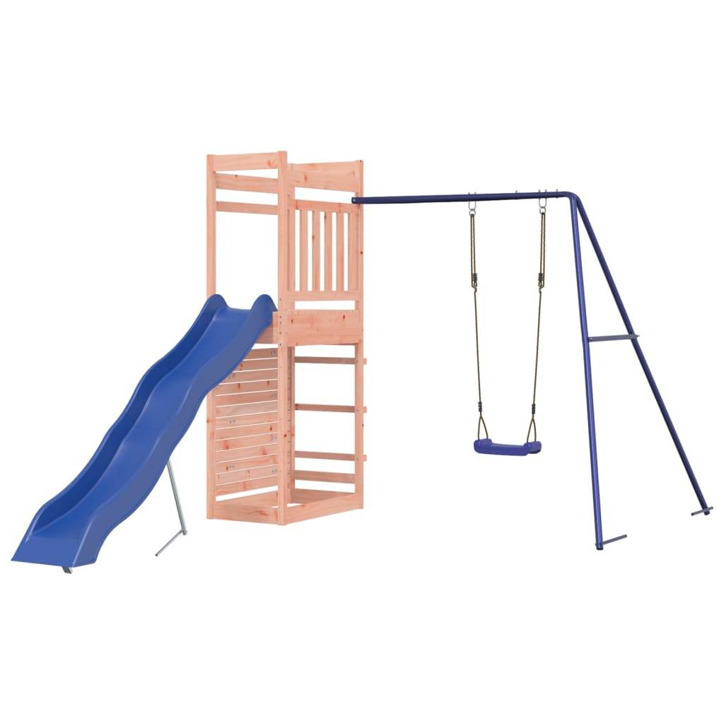 Helloshop26 - Aire de jeux d'extérieur balançoires toboggan portiques robuste jeux jardin 246 x 349 x 207 cm bois massif de douglas - Image 1