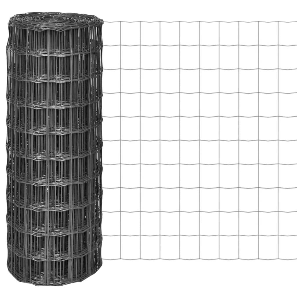 PANGIVO - Clôture Euro Acier revêtue PVC Grise 25 x 1 m, Poids :10.12kg - PANGIVO - Image 1