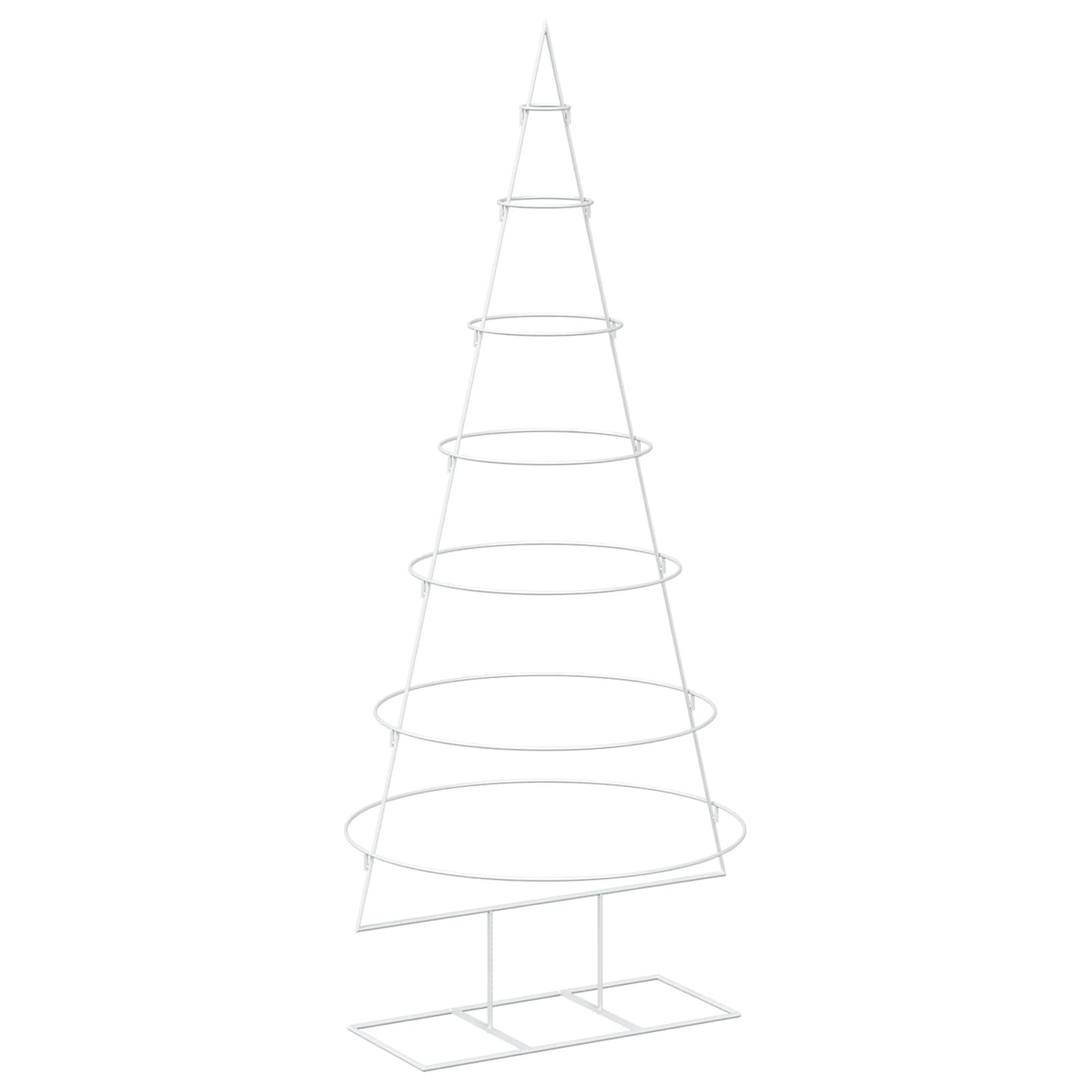 Vidaxl - Sapin de Noël en métal avec support KUOPIO 180 cm Acier Blanc vidaXL 42053802 - Image 2