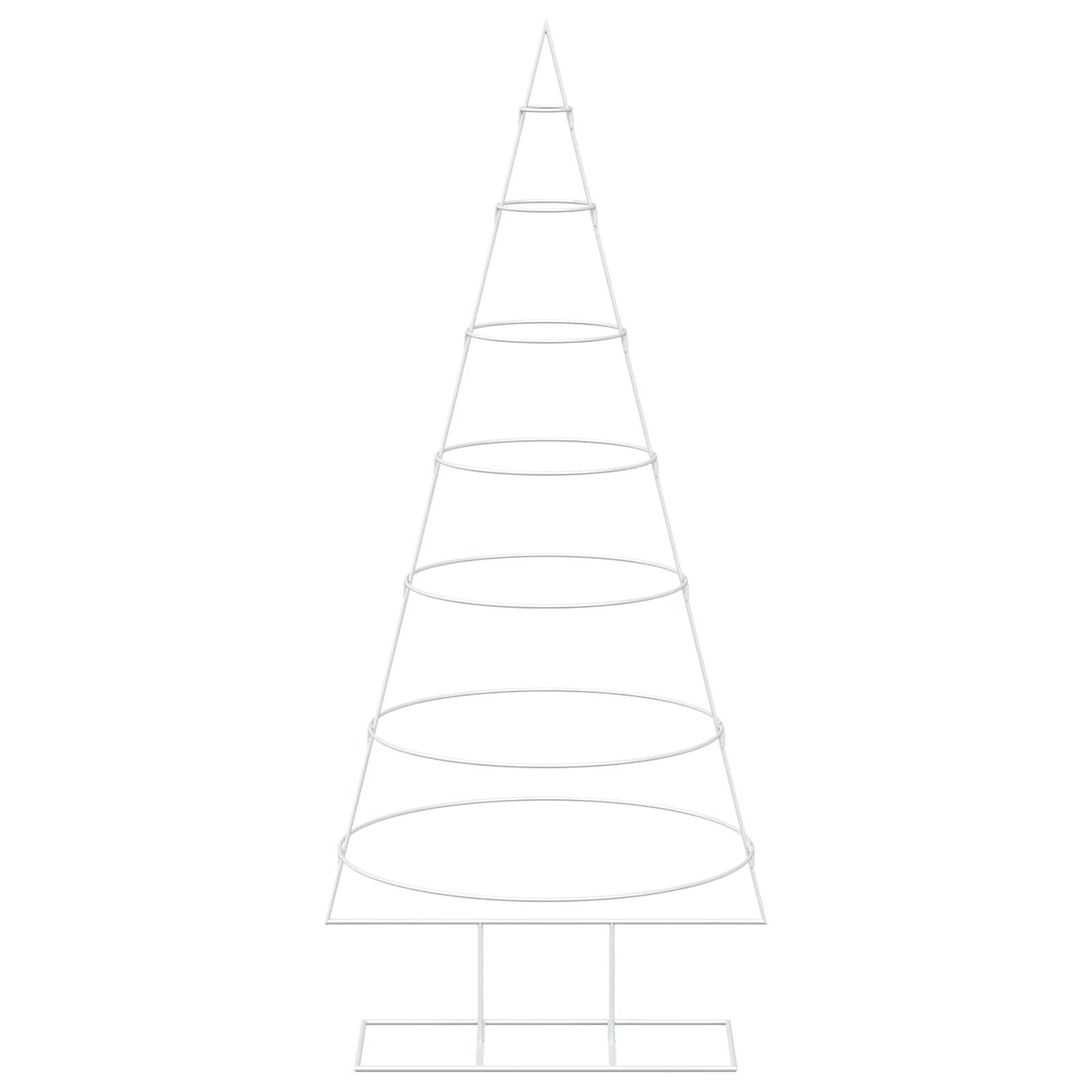 Vidaxl - Sapin de Noël en métal avec support KUOPIO 180 cm Acier Blanc vidaXL 42053802 - Image 5