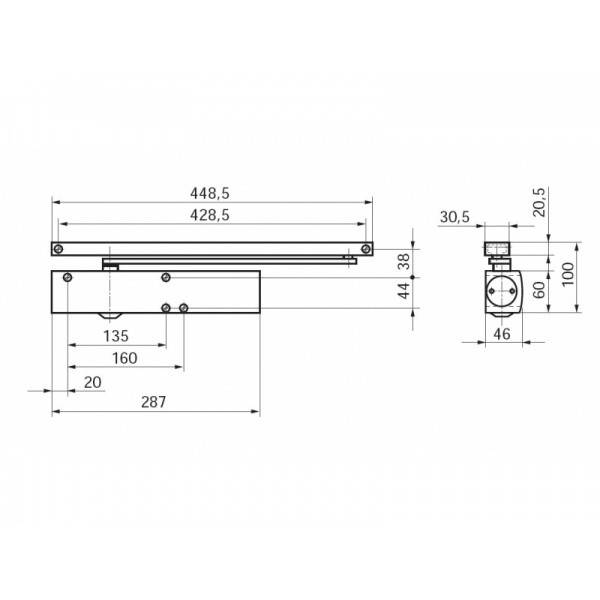 Ferme-porte TS5000 GEZE - Force réglable 2 à 6 - Sans bras - Argent - 027333 - Image 3