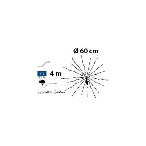 Lotti - Boule lumineuse à branches argentée 60cm 200 LED blanc chaud scintillant Lotti - Image 2