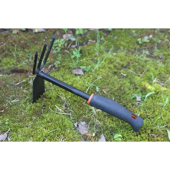 Ensemble outils jardin - Manche bois/caoutchouc - Mini pelle & houe - Compact - Image 3