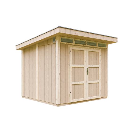 Timbela - Abri de Jardin Qualité Premium 6m² / L294xL279cm - Kit tout compris avec sol, tuiles bitumineuses, set de peinture - Timbela M903A - Image 1