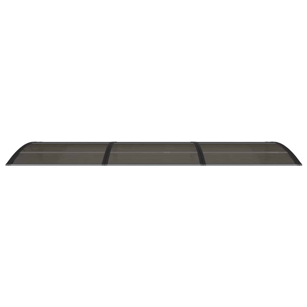 Marquise de Porte d'Entrée 3m Polycarbonate Abri Robuste Anti-Intempéries Noir 300x100 cm – ComfortXL Outdoor Living - Image 4