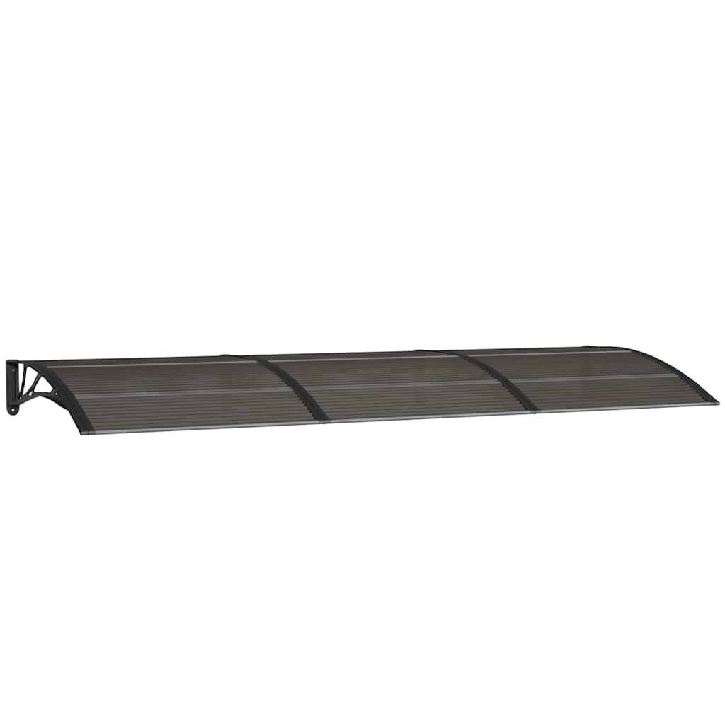 Marquise de Porte d'Entrée 3m Polycarbonate Abri Robuste Anti-Intempéries Noir 300x100 cm – ComfortXL Outdoor Living - Image 2