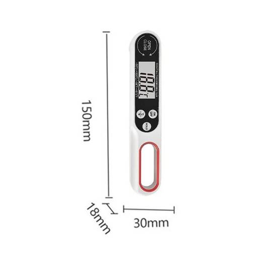 Thermomètre alimentaire - Thermomètre à viande - Thermomètre de cuisine - Avec grand écran LCD et sonde pliable - Blanc-Lytech - Image 5