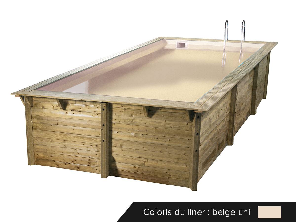 Ubbink - Piscine bois Sunwater 5,55 x 3,00 x 1,40 m - Liner beige - Ubbink - Image 3