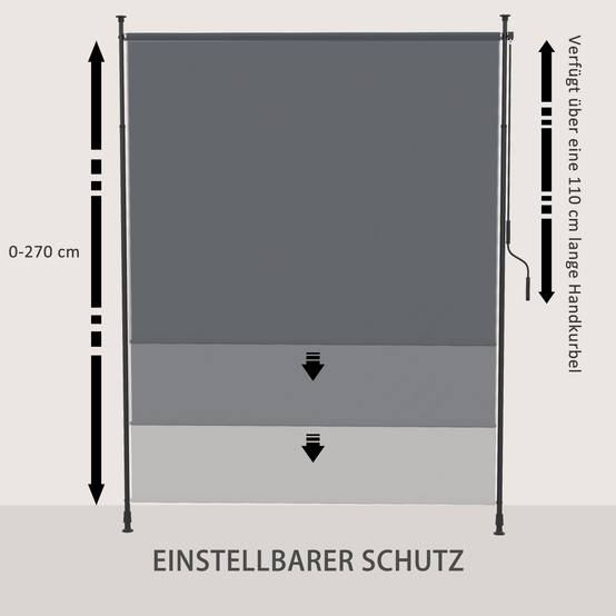 Store vertical aluminium gris 200 x 3.8 x 305 cm - PANGIVO - Image 7