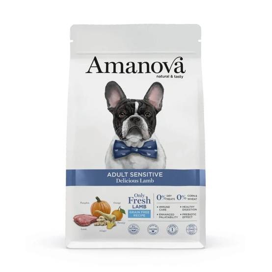 Croquettes Chien Small Sans Céréales Agneau Amanova 2 kg