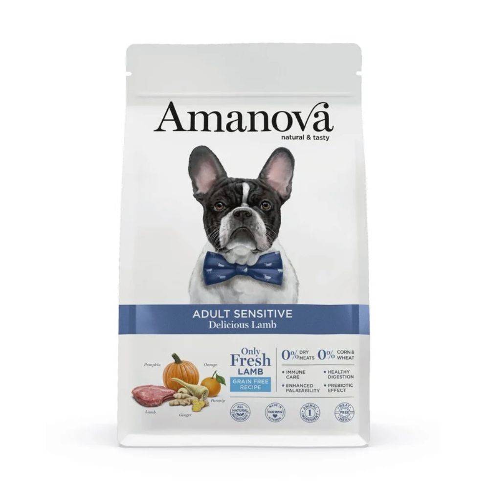 Croquettes Chien Small Sans Céréales Agneau Amanova 2 kg
