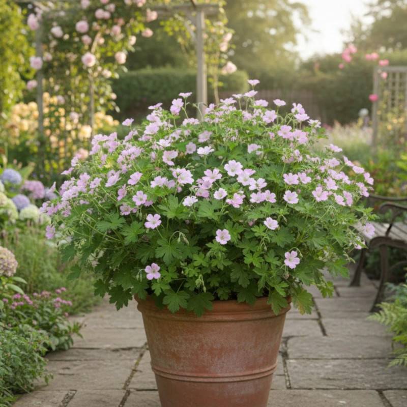 Géranium vivace Dreamland® à fleurs Rose - feuillage Persistant - Godet - 5/20 cm-  hauteur à maturité De 0,15 m à 0,50 m - Image 10