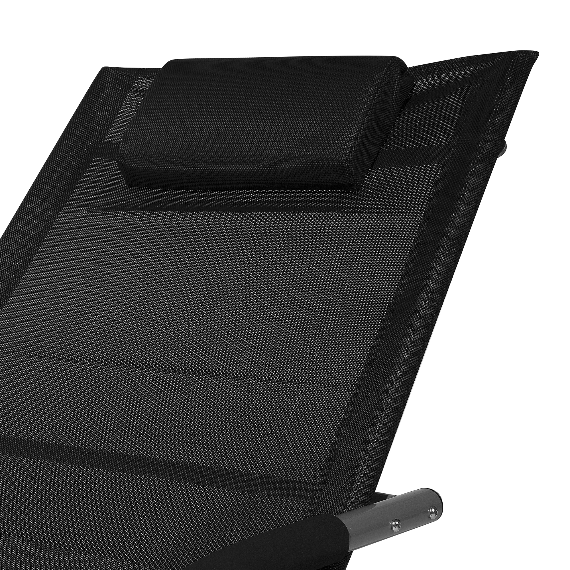 Beliani - Chaise longue Acier Noir CARANO - Beliani - Image 8