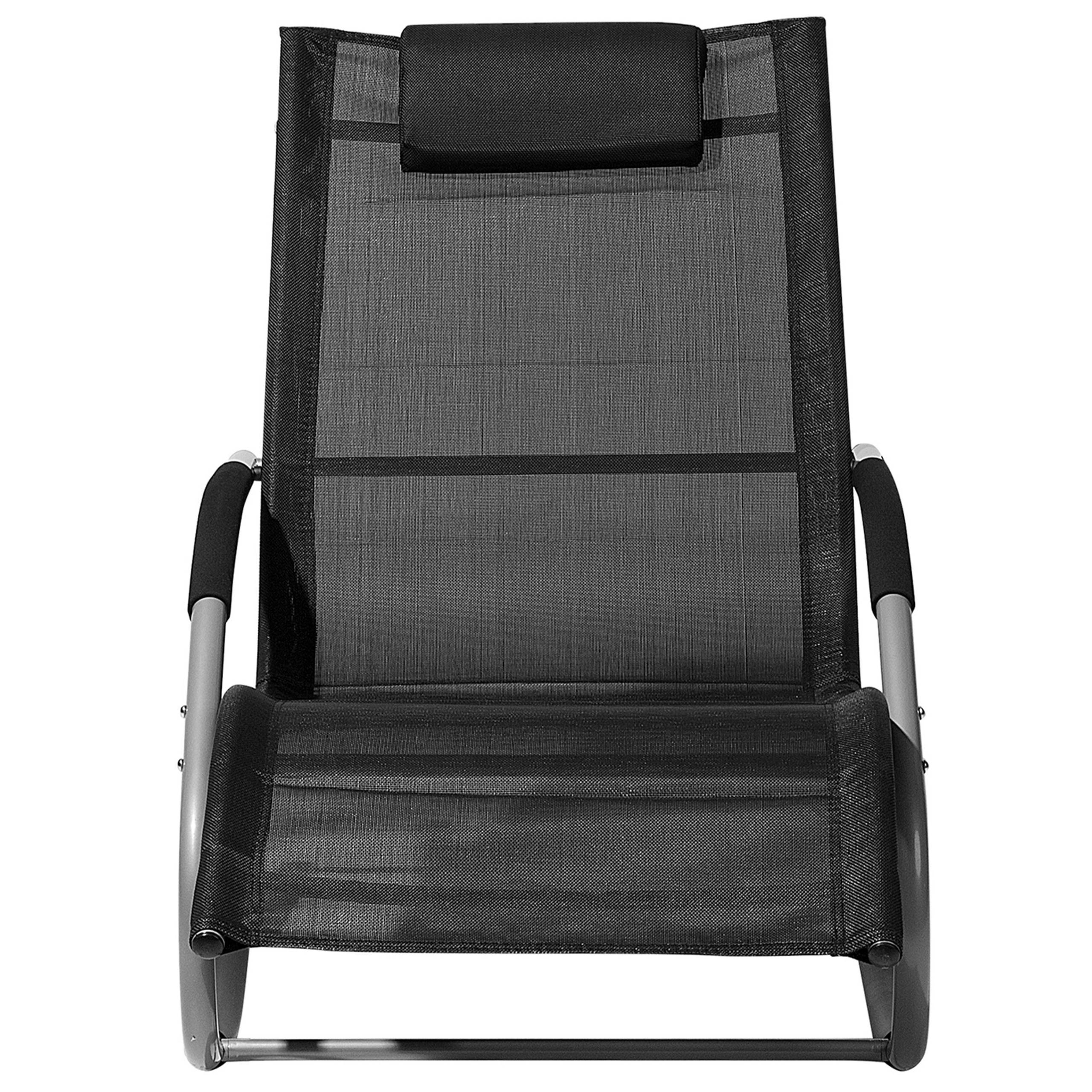 Beliani - Chaise longue Acier Noir CARANO - Beliani - Image 4