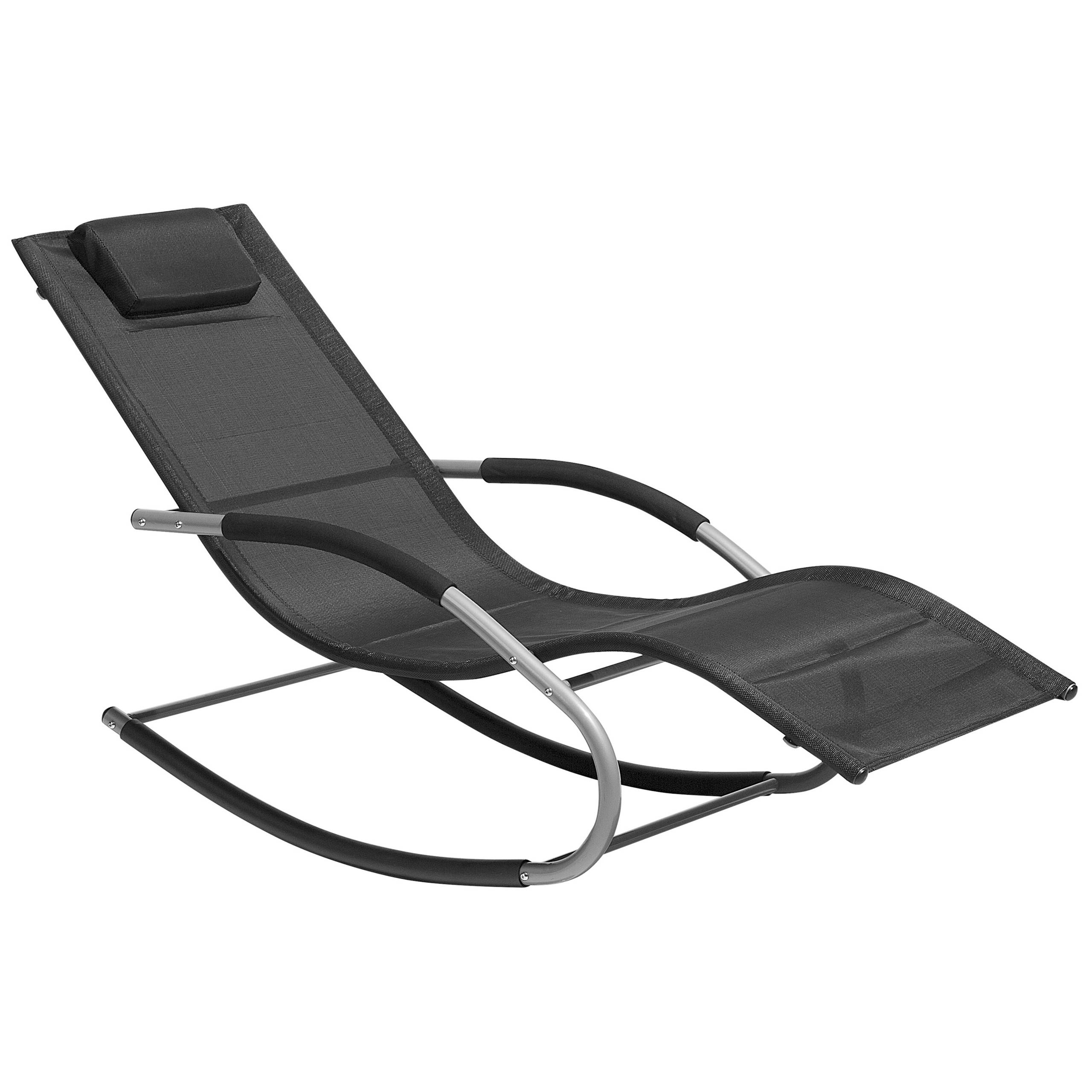Beliani - Chaise longue Acier Noir CARANO - Beliani - Image 2