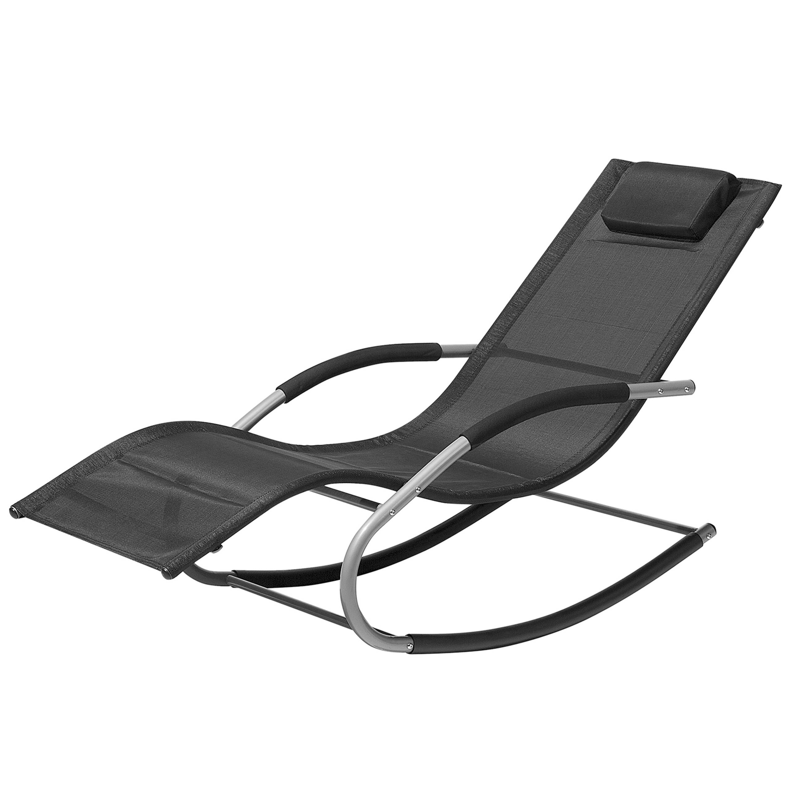 Beliani - Chaise longue Acier Noir CARANO - Beliani - Image 5