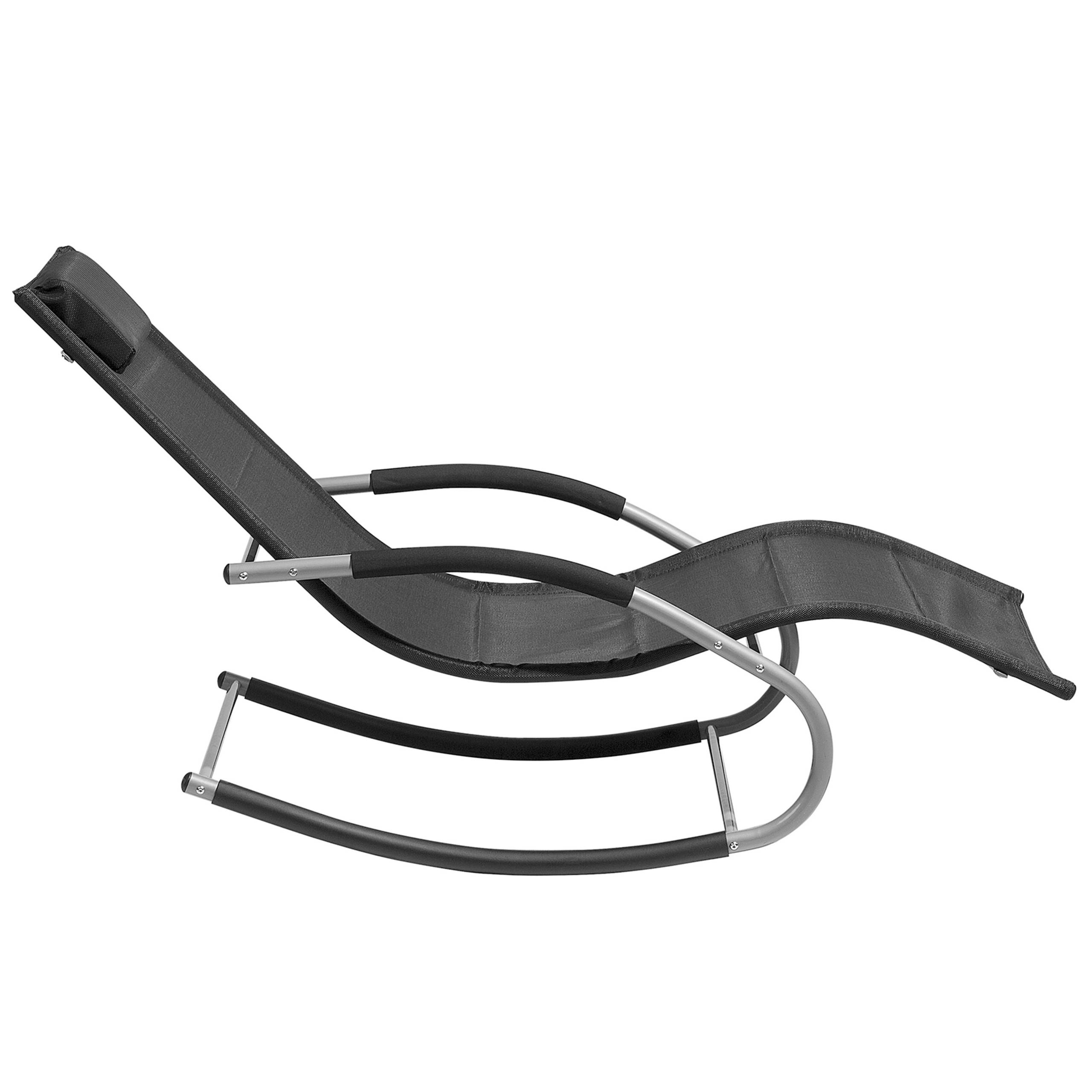 Beliani - Chaise longue Acier Noir CARANO - Beliani - Image 6
