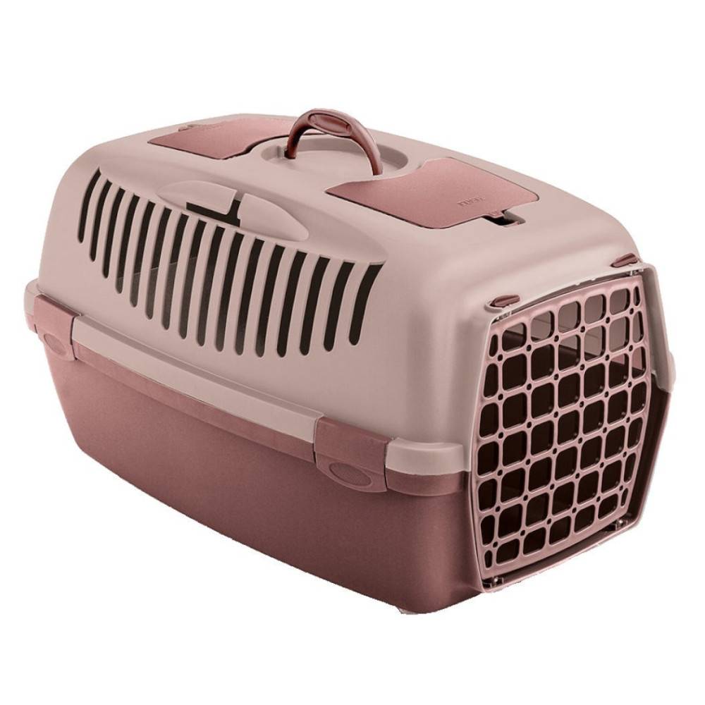 animallparadise - Cage gulliver 3, rose, taille 40 x 61 x 38 cm, transport pour chien max 12 kg - Image 1