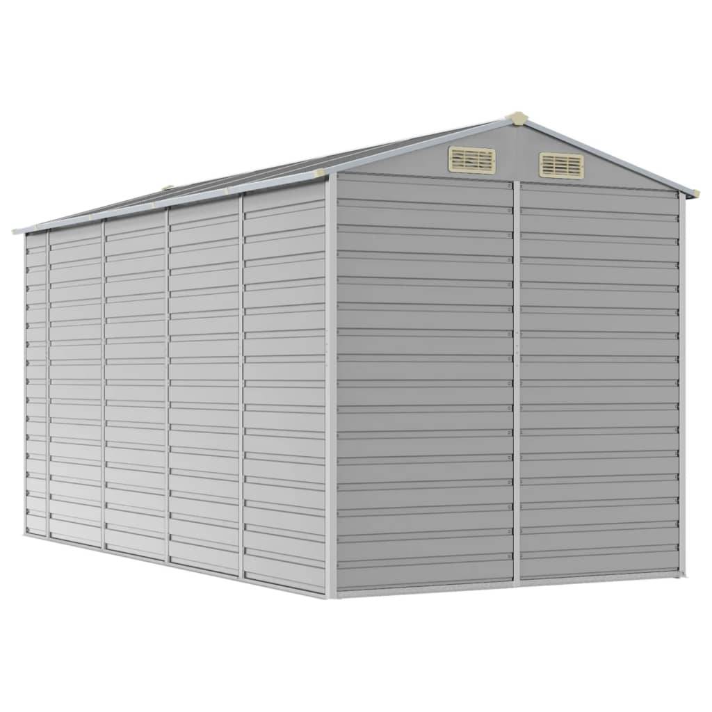 Vidaxl - Abri de jardin gris clair 191 x 385 x 198 cm en acier galvanisé vidaXL 3188245 - Image 8