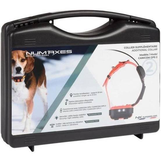 Collier GPS Num'axes Canicom GPS 2 additionnel pour chien, GPS/Galileo, position toutes 3 s, éducation jusqu’à 3 km - NUM'AXES - Image 3