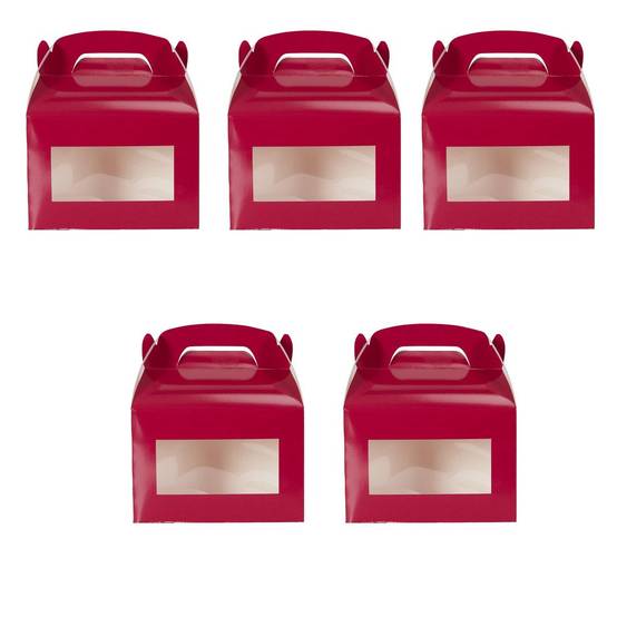 Lot de 5 Boîtes à Gâteaux "Pâtisserie" 20cm Rose - Image 1