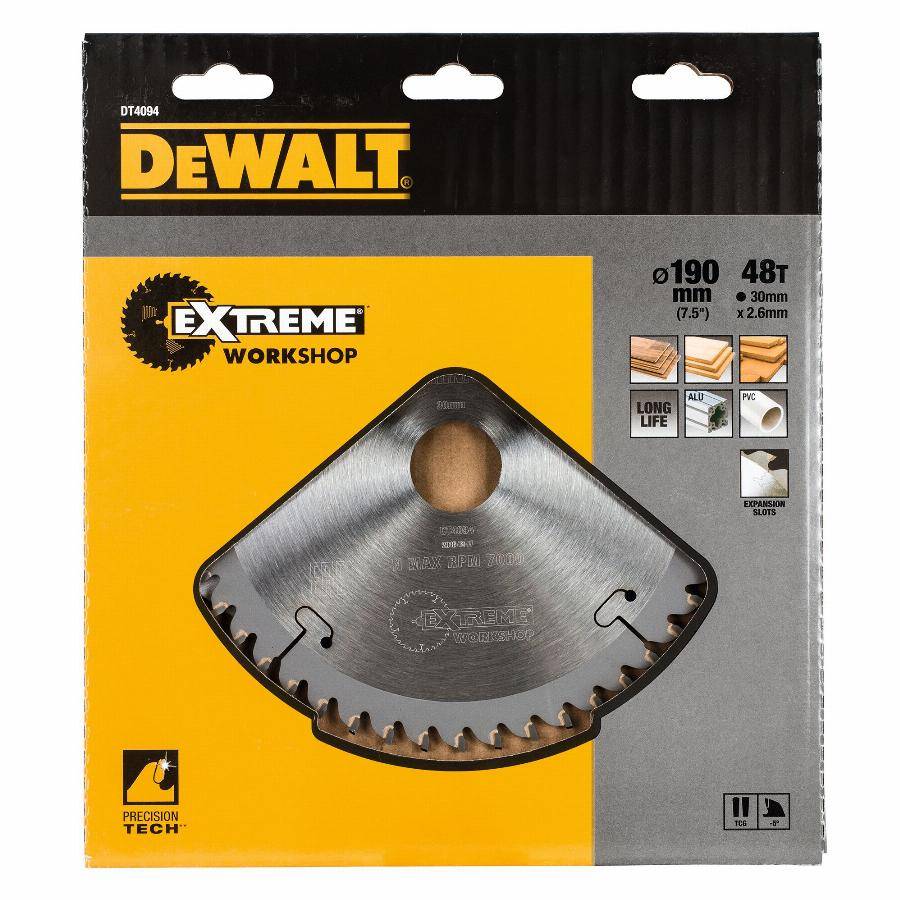 Lame scie circulaire portative 190x30 mm 48 Dents Extrême workshop DEWALT - DT4094-QZ - Image 2
