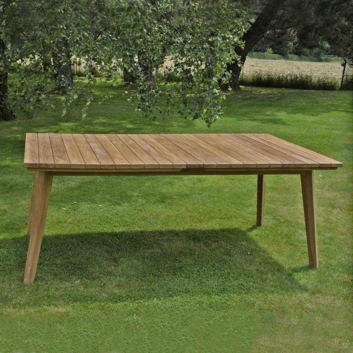 Teck'Attitude - Table extensible rectangulaire teck massif 190/290 x 100 cm Flora XL - TECK'Attitude - Image 3