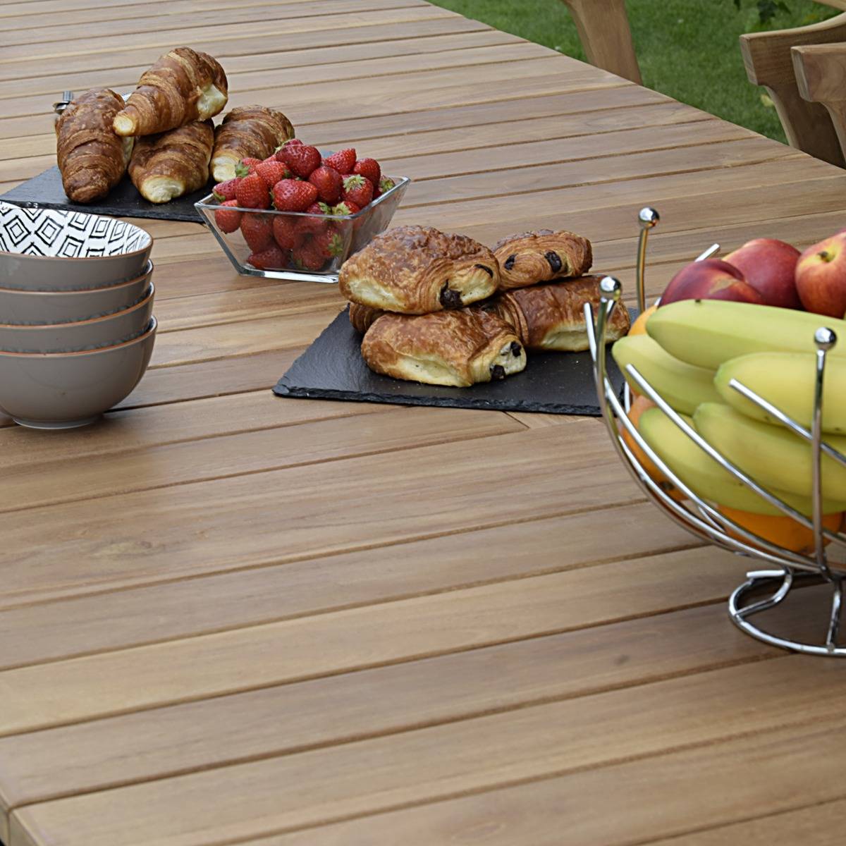 Teck'Attitude - Table extensible rectangulaire teck massif 190/290 x 100 cm Flora XL - TECK'Attitude - Image 5