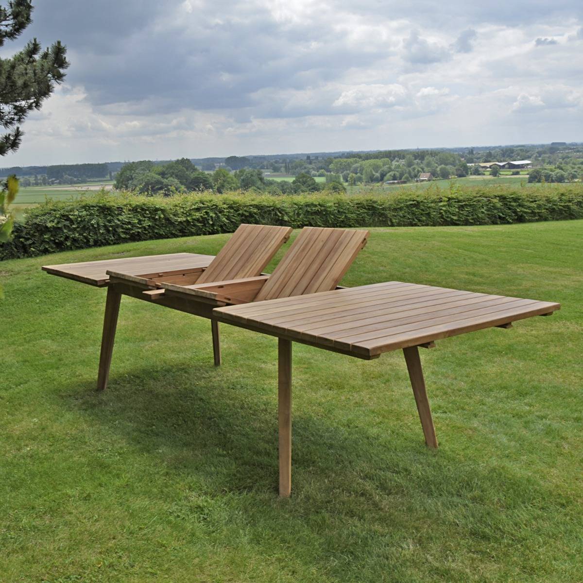 Teck'Attitude - Table extensible rectangulaire teck massif 190/290 x 100 cm Flora XL - TECK'Attitude - Image 2