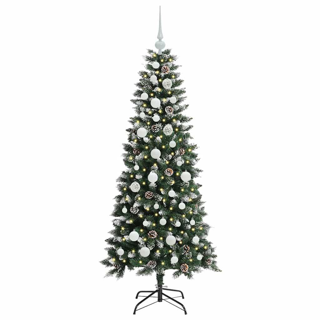 Sapin de Noël | Arbre de Noël artificiel Vert 150 cm PVC, plastique et acier Maison Chic - Image 3