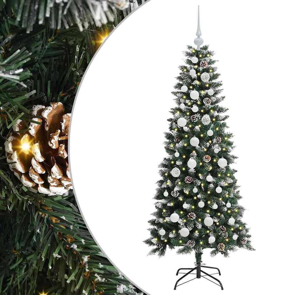 Sapin de Noël | Arbre de Noël artificiel Vert 150 cm PVC, plastique et acier Maison Chic - Image 1
