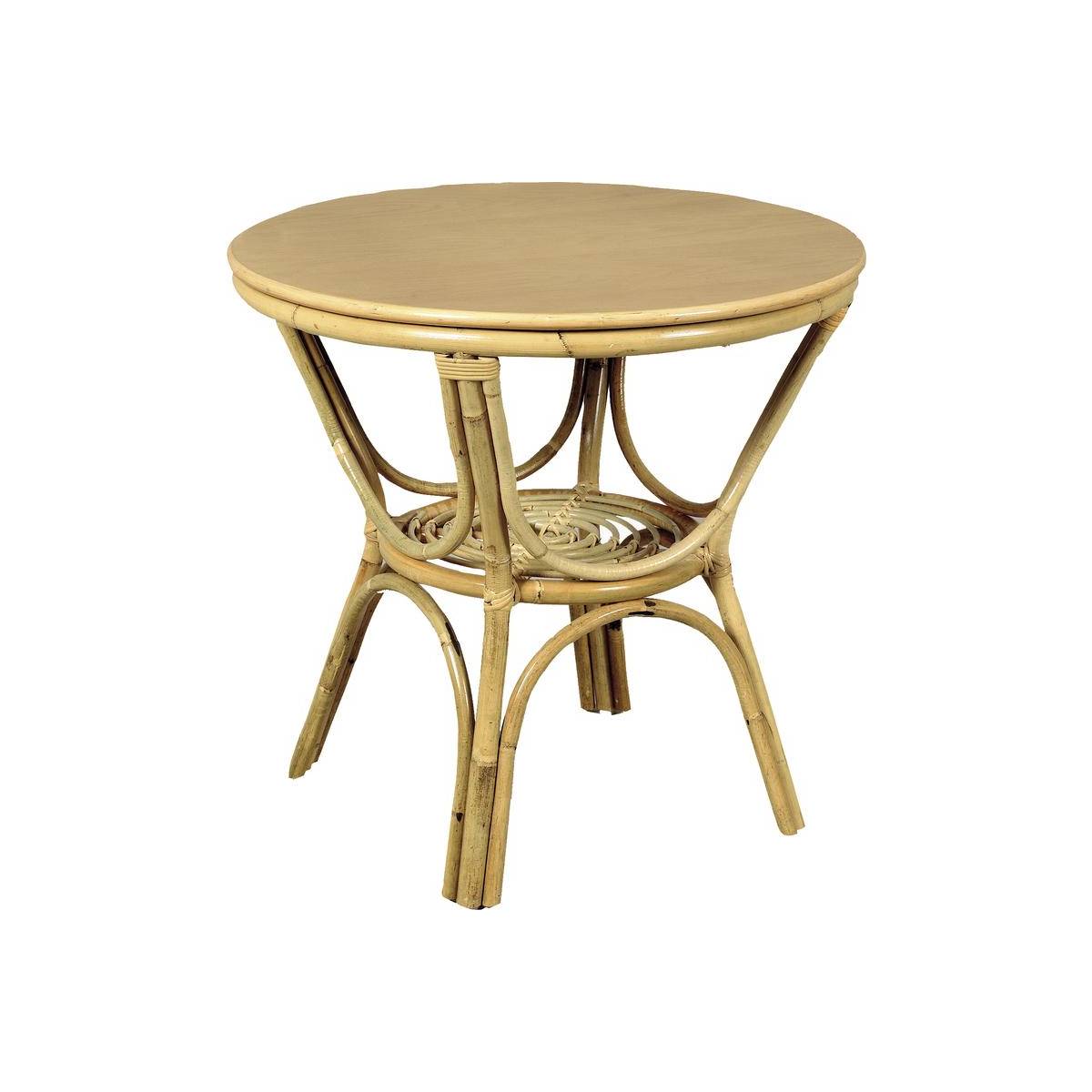Aubry Gaspard - Table en rotin et dessus stratifié