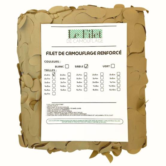 Filet de camouflage triangulaire sable / 3x3x3 - Image 3