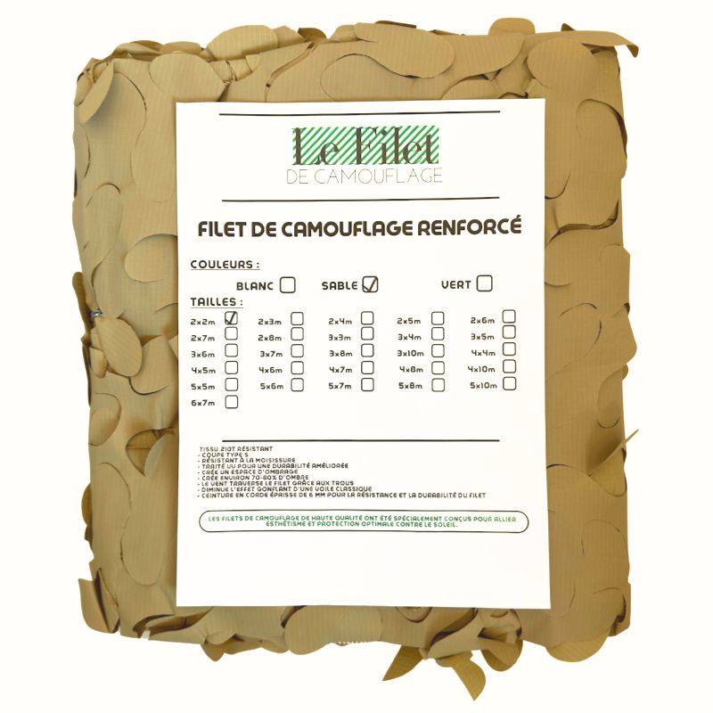 Filet de camouflage triangulaire sable / 3x3x3 - Image 3