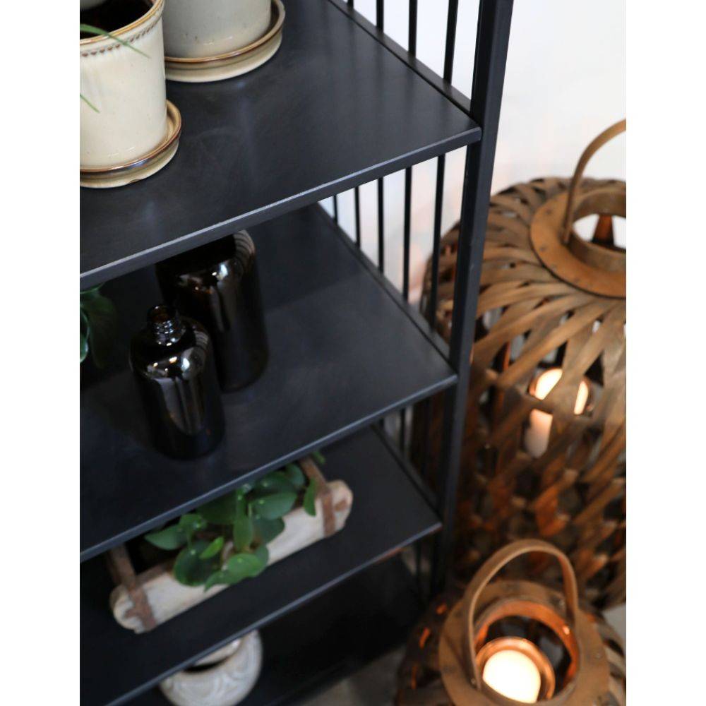 Chemin De Campagne - Etagère 4 étages en fer noir antique 97 x 38 x 132 cm Chemin de campagne - Image 5