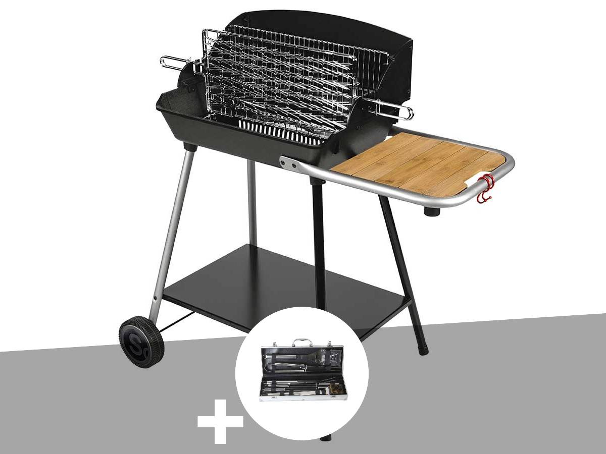 Somagic - Barbecue Horizontal et Vertical Excel Grill + Malette 8 accessoires inox - Somagic - Image 1
