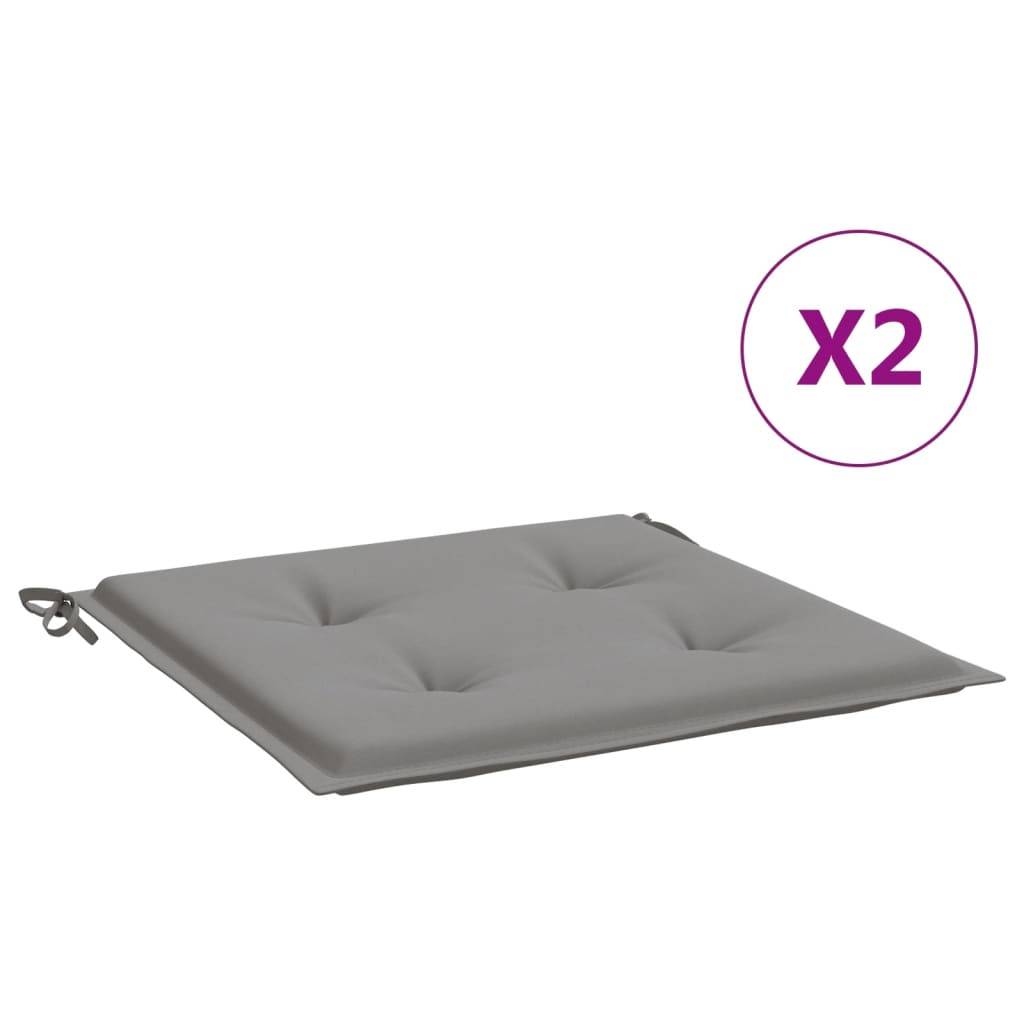 Coussins de chaise de jardin polyester gris 50 x 50 x 4 cm, poids:0.69kg - PANGIVO - Image 2