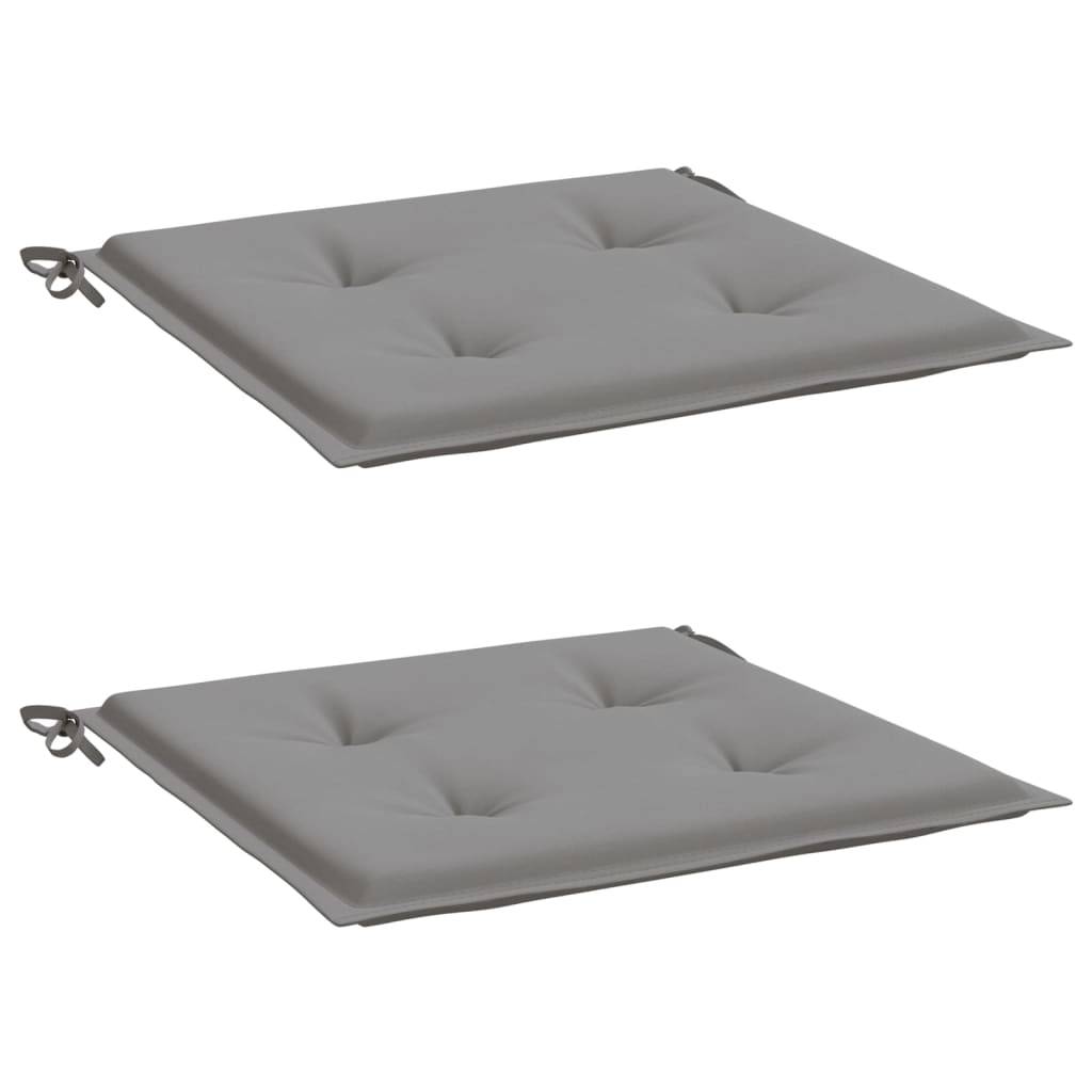 Coussins de chaise de jardin polyester gris 50 x 50 x 4 cm, poids:0.69kg - PANGIVO - Image 3