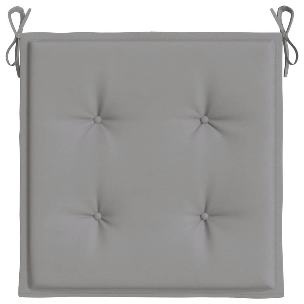 Coussins de chaise de jardin polyester gris 50 x 50 x 4 cm, poids:0.69kg - PANGIVO - Image 6