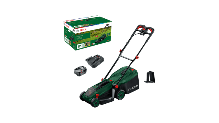 Tondeuse à gazon sans fil ROTAK18V-34 - BOSCH - avec 1 batterie 4,0 Ah - chargeur - 06008B9N00