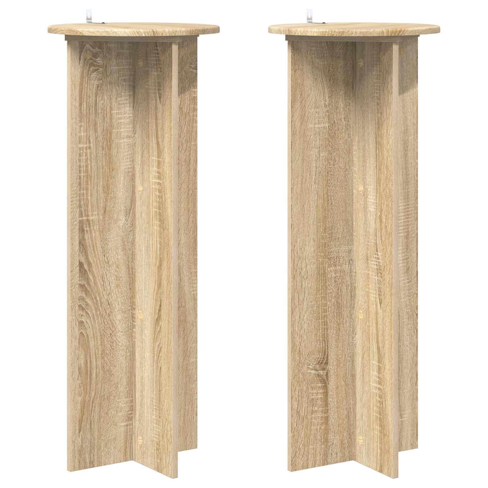Vidaxl - Support de Plante 2 pcs Chêne Sonoma Ø40 x 100 cm vidaXL 899692 - Image 2